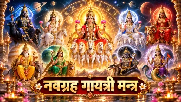 Navagraha Gayatri Mantra – नवग्रह गायत्री मंत्र नवग्रह गायत्री मंत्र सूर्य चंद्र मंगल बुध गुरु शुक्र शनि राहु केतु