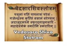 Vedasara Shiva Stotram Lyrics - वेदसारशिवस्तोत्रम् - पशूनां पतिं पापनाशं