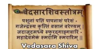 Vedasara Shiva Stotram Lyrics - वेदसारशिवस्तोत्रम् - पशूनां पतिं पापनाशं