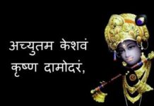 Achyutam Keshavam Krishna Damodaram Lyrics - अच्युतम केशवं