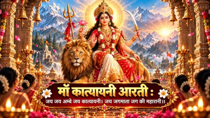 माँ कात्यायनी की आरती – नवरात्रि छठा दिन माँ कात्यायनी आरती जय जय अम्बे जय कात्यायनी