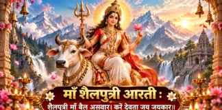 माँ शैलपुत्री आरती शैलपुत्री माँ बैल असवार