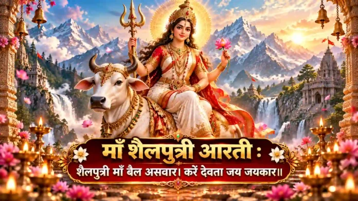 माँ शैलपुत्री आरती शैलपुत्री माँ बैल असवार